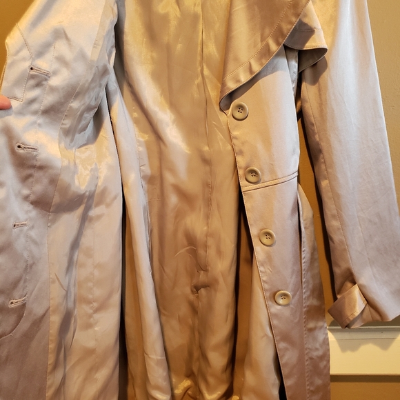 Subtle & Sophisticated Silver Trench Coat -Free Shipping - Picture 9 of 10